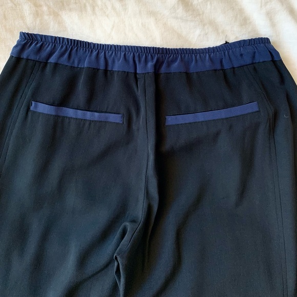 VINCE Wide Leg Silk Black Trousers - Picture 7 of 8